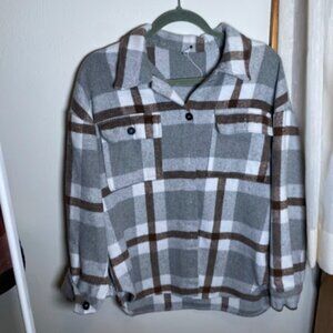 Grey and Brown Shacket